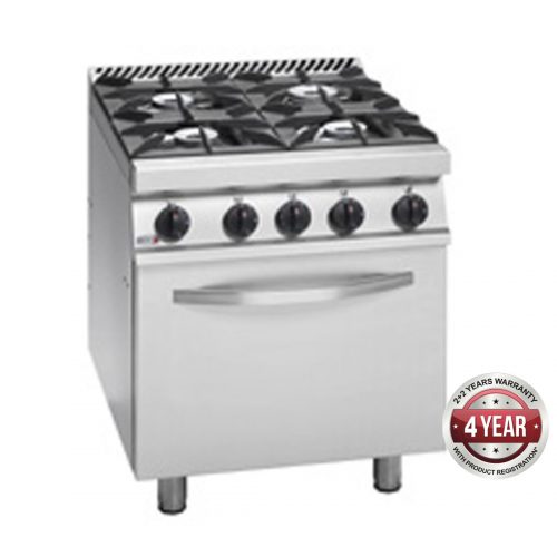 Fagor 700 series natural gas 4 burner gas range with gas oven CG7-41H