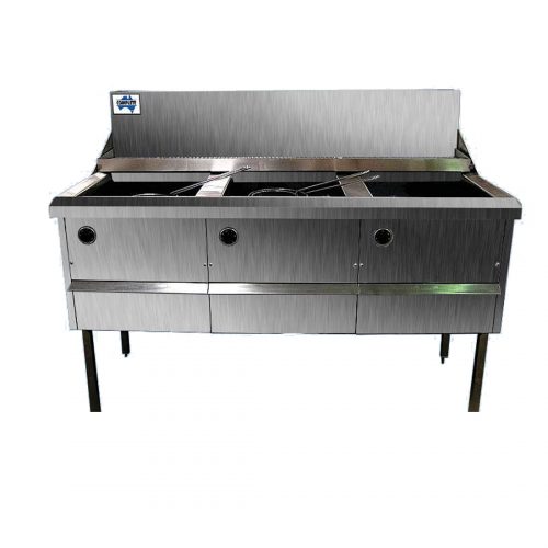 Gas Fish and Chips Fryer Three Fryer - WFS-3/18