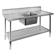 Economic 304 Grade Stainless Steel Single Sink Benches 600 Deep